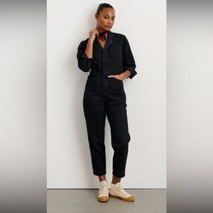 Alex Mill women’s Black Button Jumpsuit in Herringbone Size Medium